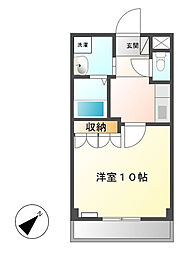 シティ・コート葵 1Kの間取図画像