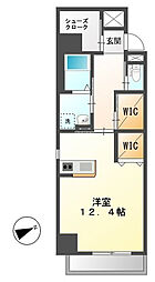 アストレア本通 ワンルームの間取図画像