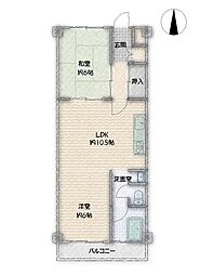 御影コーポビアネーズ 2LDKの間取図画像