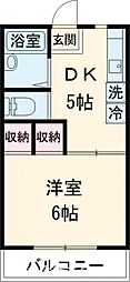 JR中央本線 八王子駅 バス7分 浅川橋下車 徒歩3分の賃貸マンション 1階1DKの間取り