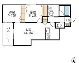 間取図画像 2LDK
