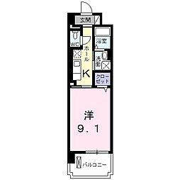 エクセルソフィア ワンルームの間取図画像