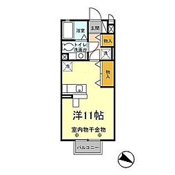 エトワール ワンルームの間取図画像
