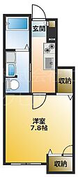 ケーズクレストガーデンA 1Kの間取図画像