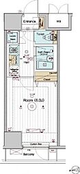 ベルグレードHJ 1Kの間取図画像