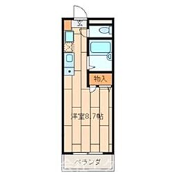 第6宮田ビル ワンルームの間取図画像