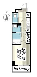 N-stageHachioji2 1Kの間取図画像