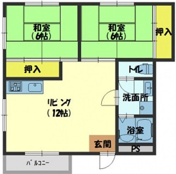 ＫＨＤ香里 ｜大阪府寝屋川市太間東町(賃貸マンション2LDK・3階・52.00㎡)の写真 その2