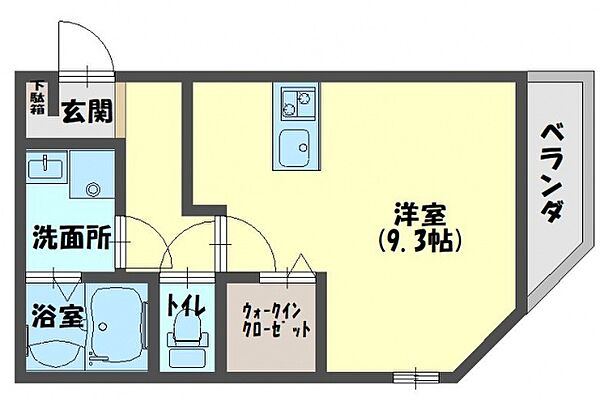 レジデンス寝屋川 ｜大阪府寝屋川市打上高塚町(賃貸アパート1R・2階・27.78㎡)の写真 その2