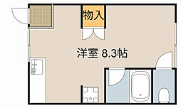 東北第4マンション ワンルームの間取図画像