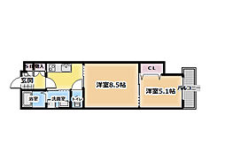 間取図画像 1LDK