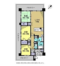 サンクレイドル八幡宿 3LDKの間取り
