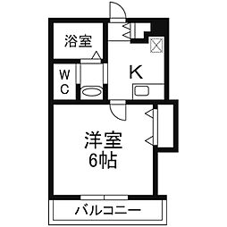 さいたま市岩槻区東町2丁目アパート 1Kの間取図画像