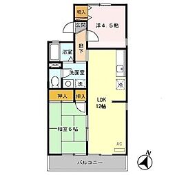 ジョイナス東大宮 2LDKの間取図画像