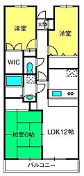 ベルフォーレ上尾 3LDKの間取図画像