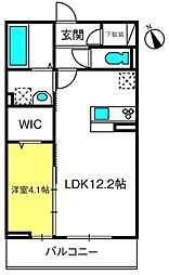 アリュール 1LDKの間取図画像