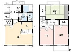 ウエストヒルF 3LDKの間取図画像