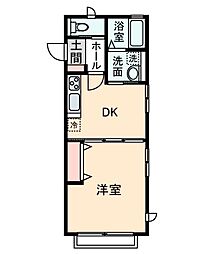 シャルール・ドゥ・ソレイユ1 1DKの間取図画像