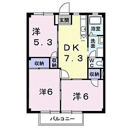 パストラル2 3DKの間取図画像