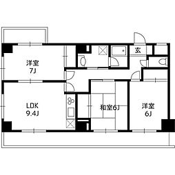 ロマーナ壱番館 3LDKの間取図画像