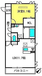本郷の杜ブラン 1LDKの間取図画像