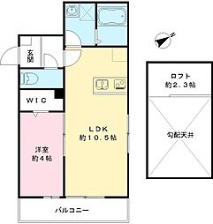 ステラフィオーレ 1LDKの間取図画像