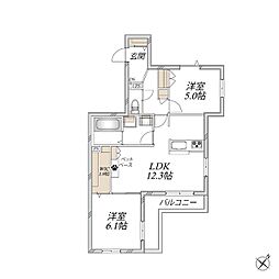 レザンテラス 2LDKの間取図画像