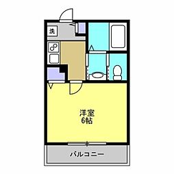 NAKS蓮田 1Kの間取図画像