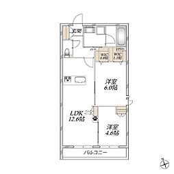 Maison M 2LDKの間取図画像