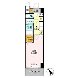 LINKKASUKABE 1Kの間取図画像