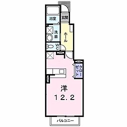 ベルデーアA棟 ワンルームの間取図画像