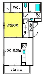ブランコリーヌ 1LDKの間取図画像