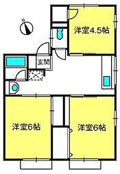 シティハイムコーポタナカ 3Kの間取図画像