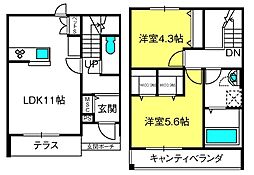 Bell Maison 2LDKの間取図画像