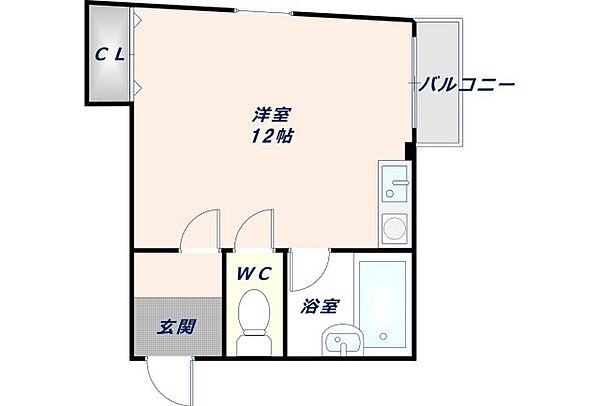 三河ハイツ ｜大阪府東大阪市稲田本町3丁目(賃貸アパート1R・2階・28.25㎡)の写真 その2