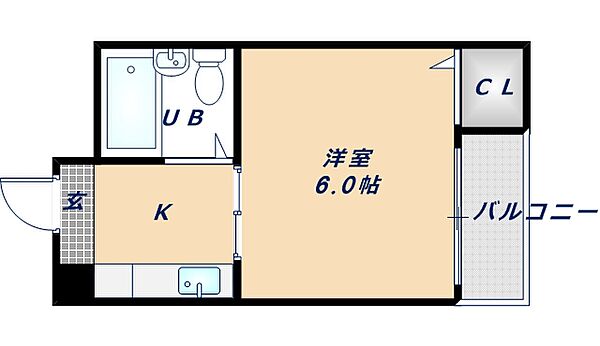 ニッコーハイツ 2Ｃ｜大阪府東大阪市俊徳町4丁目(賃貸マンション1K・2階・20.00㎡)の写真 その2