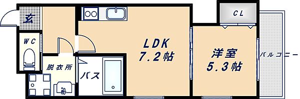 コラッジオ衣摺 204｜大阪府東大阪市衣摺1丁目(賃貸アパート1LDK・2階・30.82㎡)の写真 その2