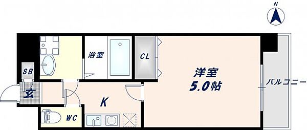 グランシス高井田 808｜大阪府東大阪市高井田西6丁目(賃貸マンション1K・8階・23.28㎡)の写真 その2