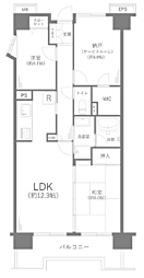 サニークレスト武蔵浦和 2SLDKの間取図画像