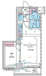 ジェノヴィア鐘ヶ淵 7階1LDKの間取り