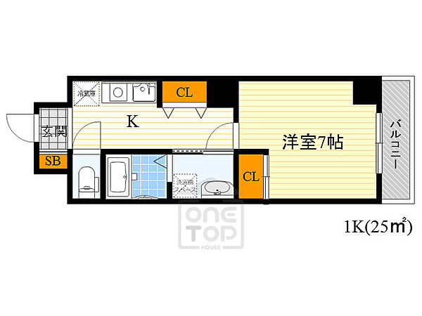 サンヴィラ千林 702｜大阪府大阪市旭区大宮３丁目(賃貸マンション1K・7階・25.00㎡)の写真 その2