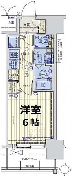 スワンズシティ大阪城ノース ｜大阪府大阪市城東区新喜多１丁目(賃貸マンション1K・6階・22.23㎡)の写真 その2