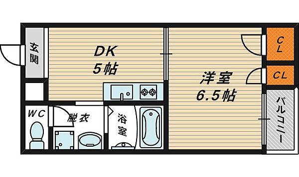 フローラ鶴見 ｜大阪府大阪市鶴見区安田３丁目(賃貸マンション1DK・2階・28.00㎡)の写真 その2