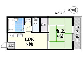 エクセル山田  ｜ 大阪府大阪市城東区野江２丁目3番3号（賃貸マンション1LDK・3階・27.10㎡） その2