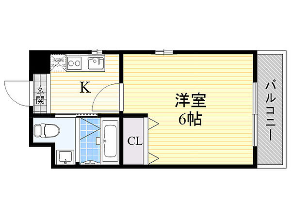 サンステュディオ清水駅前 ｜大阪府大阪市旭区清水４丁目(賃貸マンション1K・4階・21.00㎡)の写真 その2