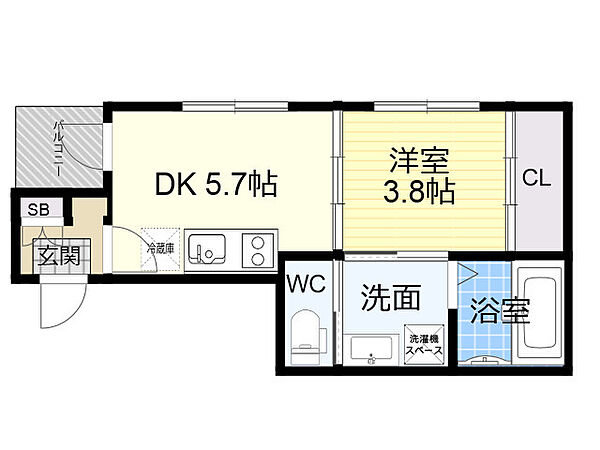 プライムコート野江内代 201｜大阪府大阪市城東区野江３丁目(賃貸アパート1DK・2階・25.75㎡)の写真 その2