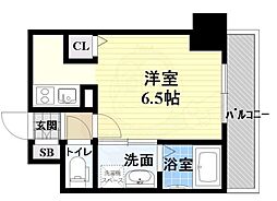 ララプレイス ザ・京橋ステラ 6階1Kの間取り