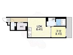 S-MOVE大阪鶴見 4階1LDKの間取り