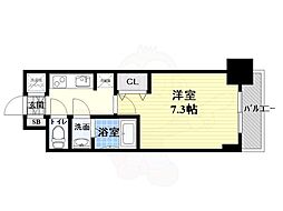 JR大阪環状線 京橋駅 徒歩10分の賃貸マンション 10階1Kの間取り