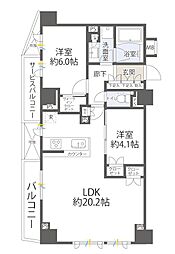 ASCOTPARK五反野Vessel 2LDKの間取図画像